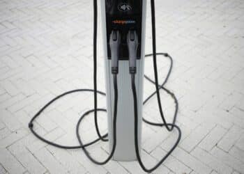 A ChargePoint electric vehicle (EV) charging station at the Mercedes-Benz of Louisville dealership in Louisville, Kentucky, U.S., on Tuesday, Dec. 7, 2021. U.S. car sales inched higher and inventories grew in October, a sign that some of the worst of the shortages hampering auto production might be fading, but auto makers continued to struggle to replenish dealer lots and supply is likely to remain tight through next year, according to MarketWatch.