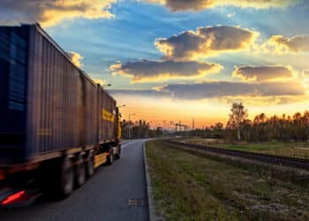 truck on road