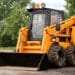Skid steer loader outdoors