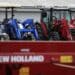 A CNH Industrial NV New Holland Agricultural brand tractor for sale at a Montgomery Tractor Sales Inc. store in Mount Sterling, Kentucky, U.S., on Saturday, Jan. 30, 2021. CNH Industrial is scheduled to release earnings figures on February 2.