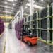 A worker operates a forklift in the press shop at the Kia Slovakia sro plant in Zilina, Slovakia, on Friday, Oct. 27, 2023. European auto sales maintained double-digit growth in September despite higher interest rates raising the cost of acquiring a car.