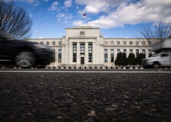 The Marriner S. Eccles Federal Reserve building in Washington, D.C., U.S., on Friday, Jan. 22, 2021. Federal Reserve officials meeting next week are likely to put off any changes in their bond-buying program until 2022, when a tapering of purchases may begin, according to economists surveyed by Bloomberg News.
