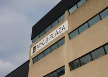 The New York Community Bank headquarters in Hicksville, New York.