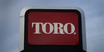 Toro Co. signage stands at the company's headquarters in Bloomington, Minnesota, U.S., on Wednesday, Dec. 28, 2011. The economy in the Minneapolis area grew moderately in 2011, with strong growth in the agriculture, energy, and mining sectors and modest growth in consumer spending, tourism, residential and commercial construction, according to a report by the Federal Reserve Board.