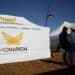 Still, The Monarch Tractor logo is displayed on the side of a tent during the World Agriculture Expo in Tulare, California, U.S., on Tuesday, Feb. 11, 2020. The annual World AG Expo has more than 1,450 exhibitors displaying the latest in farm equipment, chemicals, communications, and technology.