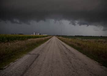 Storm clouds hang over farm fields in Chatsworth, Illinois, U.S., on Tuesday, Aug. 20, 2019. Inconsistency is the one constant coming out of a major U.S. crop tour that kicked off on Monday as scouts get to see first hand the impact of wild weather on Midwestern corn and soybean fields.