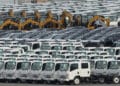 Isuzu Motors Ltd. trucks bound for shipment at a port in Yokohama, Japan, on Thursday, Oct. 28, 2022. Isuzu Motors is scheduled to release earnings figures on November 9.