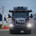 An Aurora Innovation Inc. driverless truck at the company's terminal in Palmer, Texas, US, on Wednesday, Dec. 28, 2023. Driverless trucks with no humans on board will soon cruise Texas, highways if three startup firms have their way, despite objections from critics who say financial pressures, not safety, is behind the timetable.