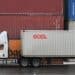 A truck drives through the Port of Montreal in Montreal, Quebec, Canada, on Wednesday, Jan. 17, 2024. The Montreal Port Authority (MPA) says it saw a two per cent decline in volume in 2023 compared to the previous year, CTV News reports.