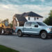 2022 Ford F-150 Lightning Pro. Pre-production model with available features shown. Available starting spring 2022. Max towing varies based on cargo, vehicle configuration, accessories and number of passengers.