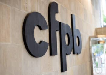 The US Consumer Financial Protection Bureau (CFPB) headquarters in Washington, DC, US, on Thursday, May 9, 2024. The Department of Transportation and the Consumer Financial Protection Bureau (CFBP) are holding a joint hearing with industry representatives, labor leaders, and consumer advocates about competition issues experienced with airline and credit card rewards programs.