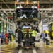 Employees marry a cab to a chassis on the assembly line at Volvo AB Trucks Tuve plant in Gothenburg, Sweden, on Thursday, May 4, 2023. Volvo are due to release their latest earnings on Wednesday, July 19, 2023.