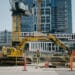 Construction outside a building in Bellevue, Washington, US, on Thursday, July 18, 2024. Deep divides in US cities leave troubled economies in downtown areas.