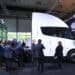 Visitors look at a Tesla Inc. semi electric truck, at the IAA Transportation fair in Hannover, Germany, on Monday, Sept. 16, 2024. The commercial vehicle exhibition runs until Sept. 22.