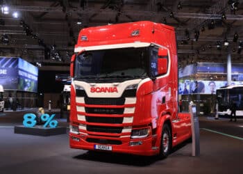 A Scania AB 560 S haulage truck.