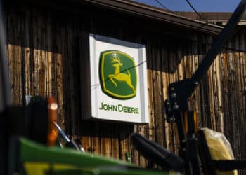 A John Deere dealership in Colchester, Connecticut, US.