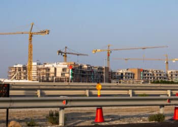 A residential construction site on Al Jubail Island in Abu Dhabi, United Arab Emirates, on Saturday, Dec. 7, 2024. Abu Dhabi is looking to add an additional $25 billion to its gross domestic product by 2045.