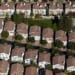 Houses stand in this aerial photograph taken near Cupertino, California, U.S., on Wednesday, Oct. 23, 2019.