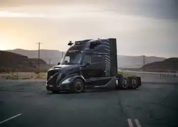Volvo Autonomous Solutions VNL Autonomous unit in desert