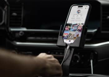 The TikTok account of Scott McIntosh, a digital advertising executive and founder of Cell Phone Seat, on a smartphone arranged in Franklin, Tennessee, US, on Tuesday, Nov. 21, 2023. In September, TikTok launched the US version of TikTok Shopan effort to combine the ease of shopping on Amazon.com Inc. with the product discovery afforded by social-media sites like Instagram.