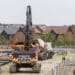 Heavy construction equipment at a new home building site in an area of green belt land in Crowthorne, UK, on Monday, Aug. 19, 2024. UK property surveyors expect a jump in home sales in the coming months after the Bank of England cut interest rates for the first time in more than four years.
