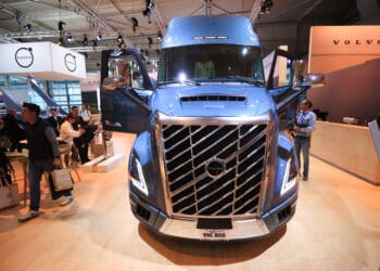A Volvo VNL 860 truck at the IAA Transportation fair in Hannover, Germany, on Monday, Sept. 16, 2024. The commercial vehicle exhibition runs until Sept. 22.