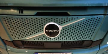 A Volvo FH electric truck, at the IAA Transportation fair in Hannover, Germany, on Monday, Sept. 16, 2024. The commercial vehicle exhibition runs until Sept. 22.