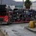 A truck carrying vehicles near the Otay Mesa Port of Entry, on the US-Mexico border in Tijuana, Baja California, Mexico, on Monday, Jan. 27, 2025. Cargo like cars move along the border economy as US President Donald Trump signaled plans to impose previously threatened tariffs of as much as 25% on Mexico and Canada by Feb. 1, unless the US neighbors did more to clamp down on immigration.