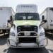 A Freightliner eCascadia electric truck at a Provigo distribution center in Boucherville, Quebec, Canada, on Wednesday, May 10, 2023. Loblaw pledged that by 2030 it would decarbonize its fleet of more than 160 company-owned day-cab trucks.