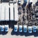Tractor trailers parked at a truck depot along the US-Mexico border in Ciudad Juarez, Chihuahua state, Mexico, on Tuesday, Feb. 4, 2025. US President Donald Trump agreed to delay 25% tariffs against Mexico for one month after a conversation with his counterpart Claudia Sheinbaum on Monday, a dramatic turnabout with the neighboring nations on the brink of a trade war.