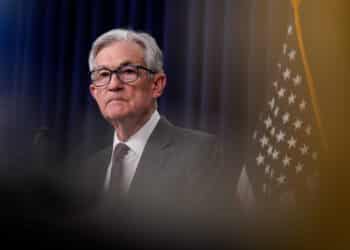 Jerome Powell, chairman of the US Federal Reserve, during a news conference following a Federal Open Market Committee (FOMC) meeting in Washington, DC, US, on Wednesday, March 19, 2025. Federal Reserve officials held their benchmark interest rate steady for a second straight meeting, though they telegraphed expectations for slower economic growth and higher inflation.
