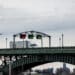 The Peace Bridge at the Canada-US border in Fort Erie, Ontario, Canada.