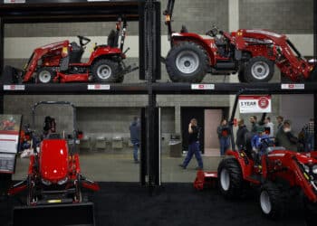 AGCO Corp tractors in Louisville, Kentucky.
