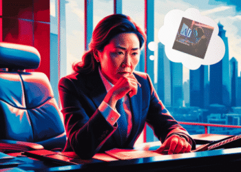 AI concept executive at desk