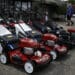 Toro Co. lawnmowers containing Briggs & Stratton Corp. motors are displayed for sale at The Mower Shop in Louisville, Kentucky, U.S., on Tuesday, July 21, 2020. Briggs & Stratton can initially borrow as much as $178 million under its proposed bankruptcy loan, but a judge denied a request to seal the letter outlining JPMorgan Chase & Co.'s fees for arranging the financing.