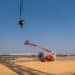 Heavy equipment at the Adani Green Energy Ltd. renewable energy park in Khavda, Gujarat, India, on Monday, Oct. 30, 2023. India plans to install 30 gigawatts of wind and solar capacity to benefit from the renewable park in Khavda. 