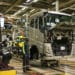 The assembly line at the Volvo AB Trucks Tuve plant in Gothenburg, Sweden.