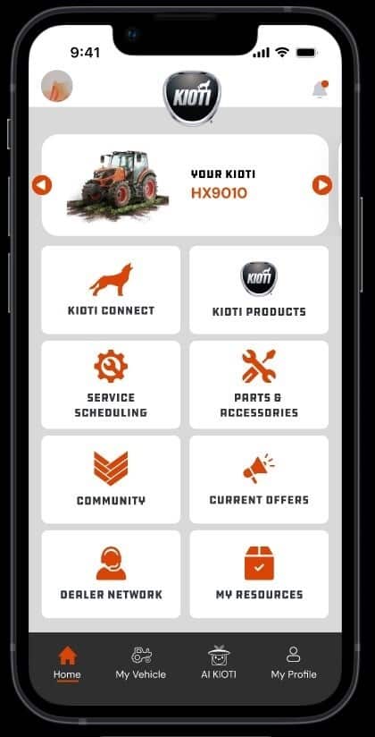 KIOTI Connect 2.0 interface