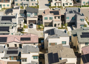 Homes at a new development in Fontana, California.