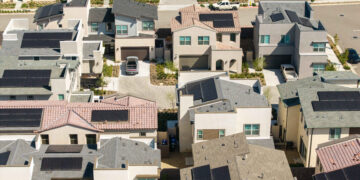 Homes at a new development in Fontana, California.